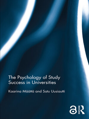 cover image of The Psychology of Study Success in Universities